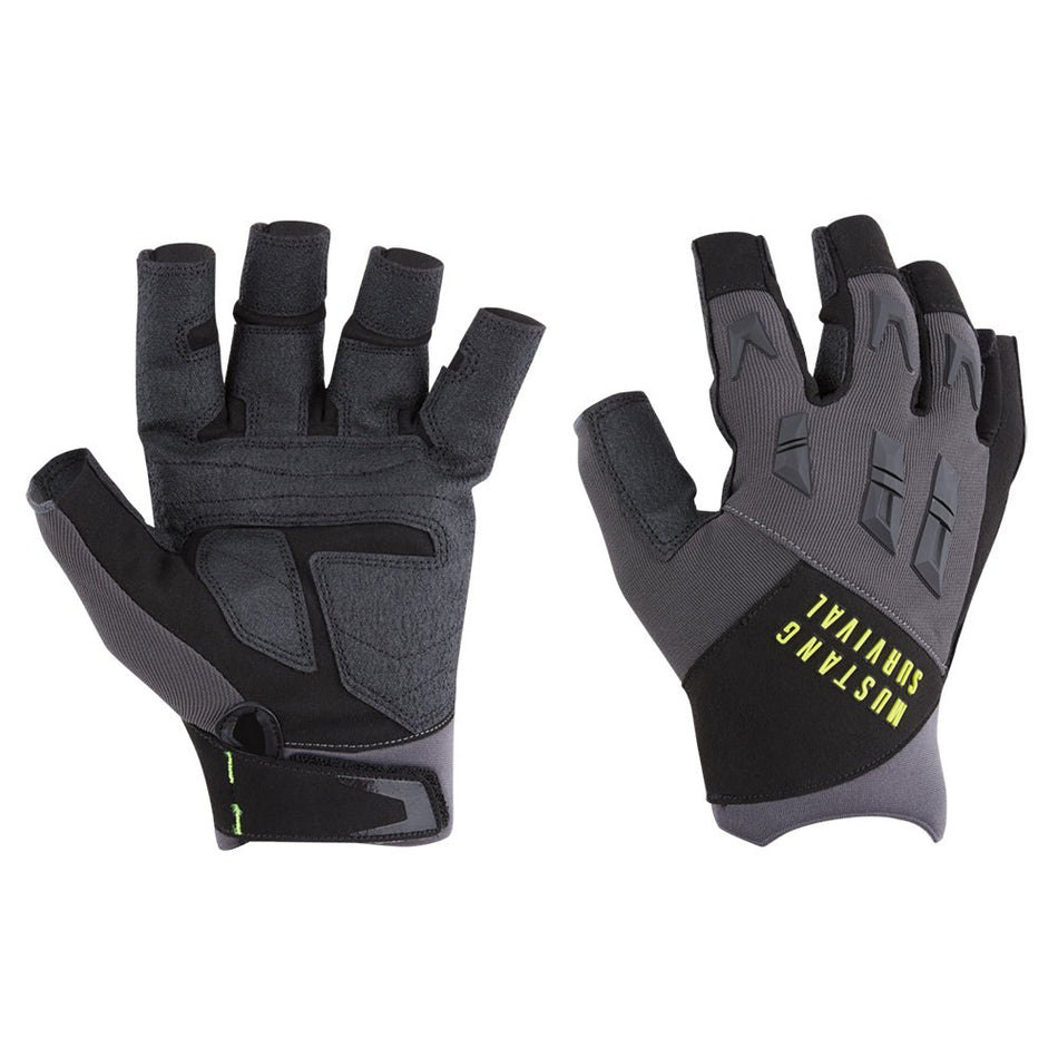 Mustang EP 3250 Open Finger Gloves - Grey/Black - X-Small