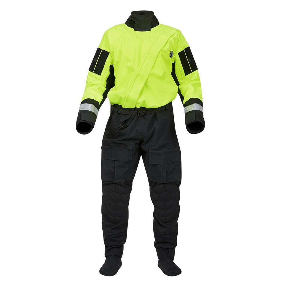 Mustang Sentinel&trade; Series Water Rescue Dry Suit - Fluorescent Yellow Green-Black - Large 1 Regular