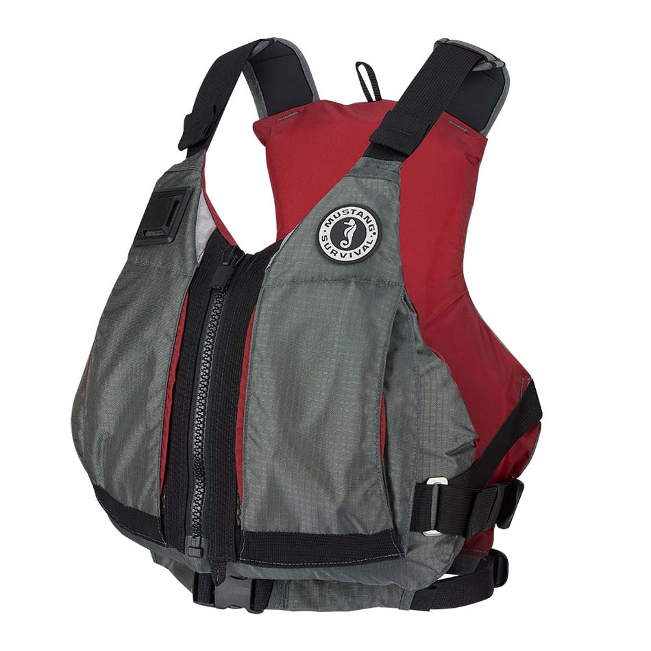 Mustang Women&#39;s Rebel Foam Vest - Grey/Red - Large/XL