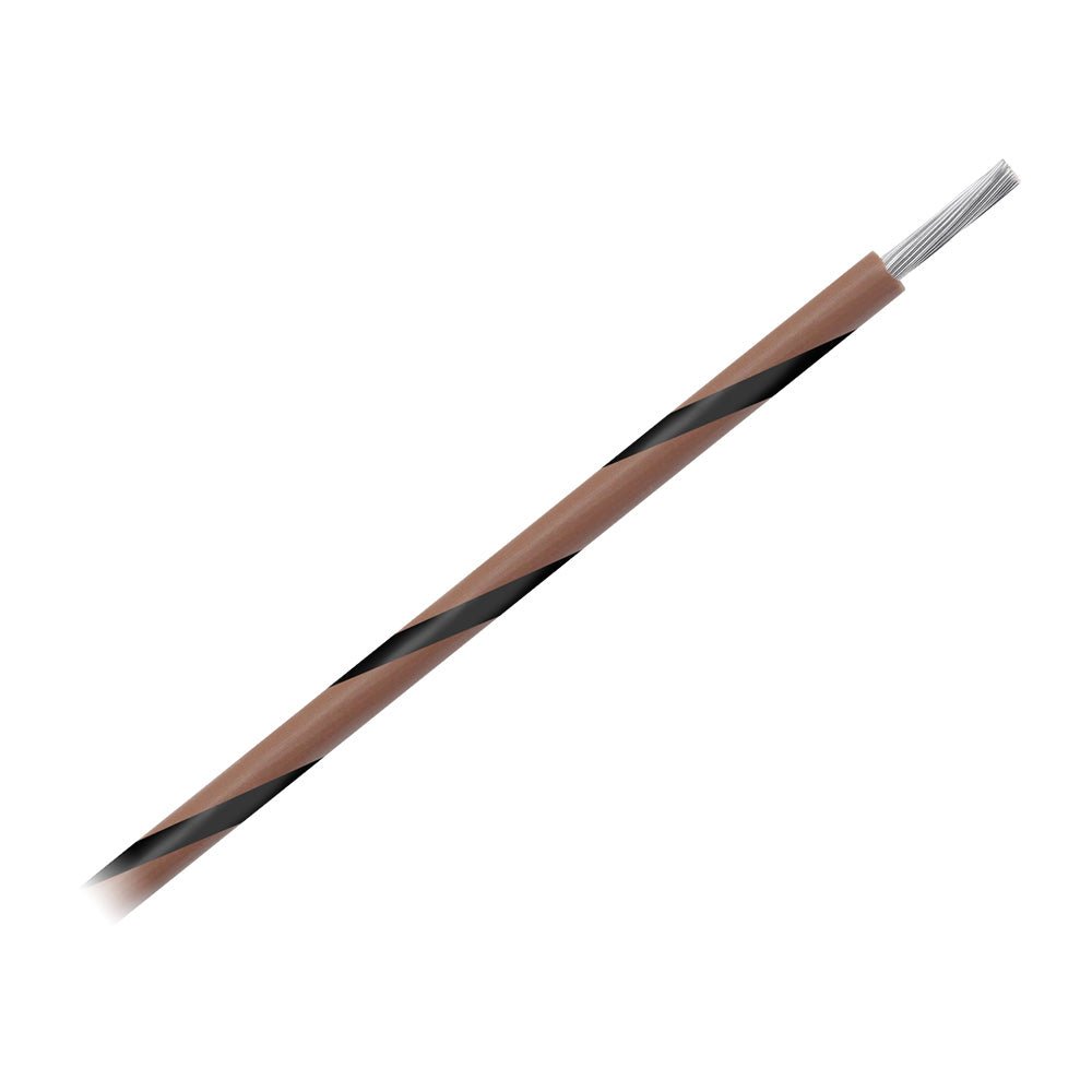 Pacer 14 AWG Gauge Striped Marine Wire 1000' Spool - Brown w/Black Str