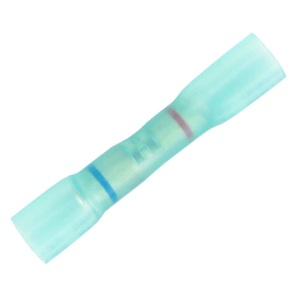 Pacer Step-Down Butt Splices w/Blue Heat Shrink - 22-18 AWG to 16-14 AWG - 100 Pack - TBSDE14-18-100