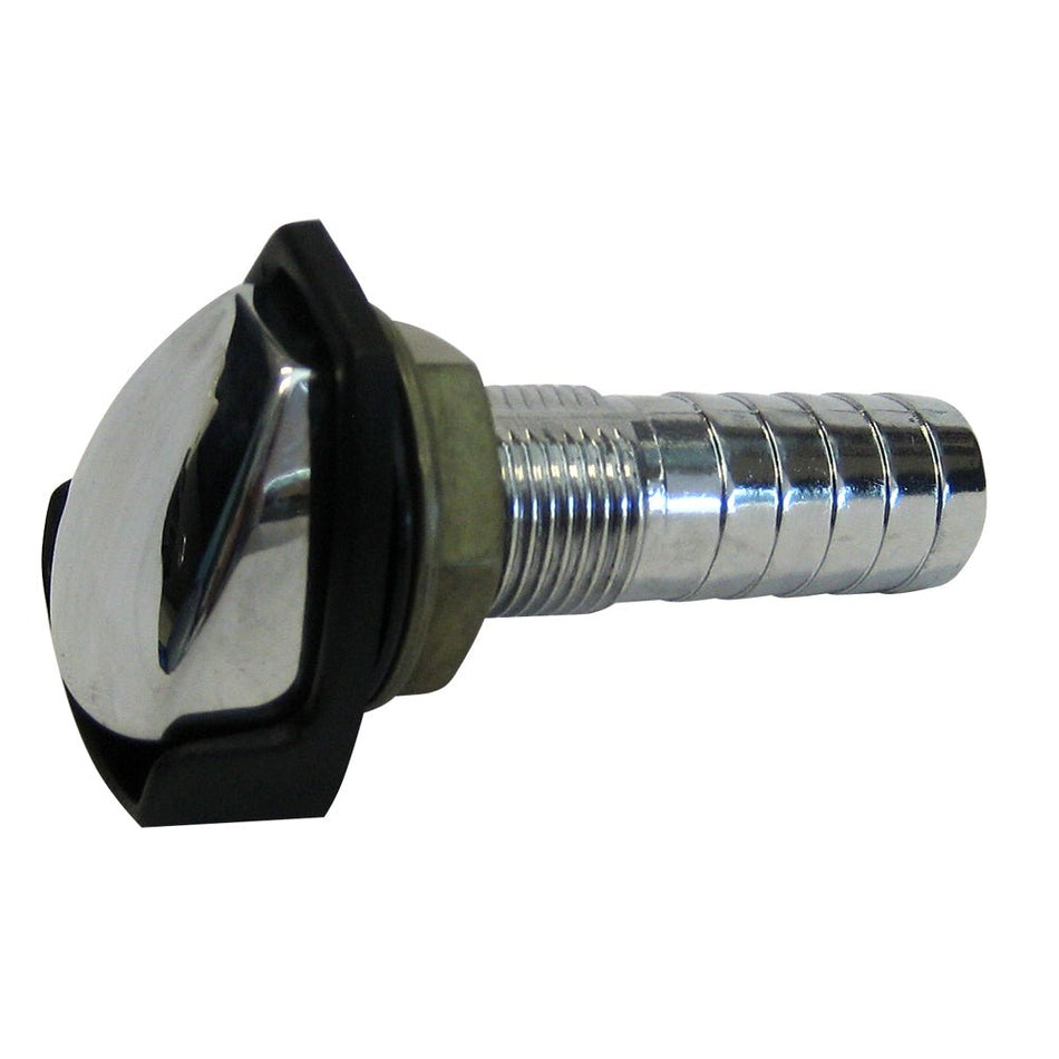 Perko Gas Tank Vent w/Splash Guard - Chrome Plated Zinc - ⅝" Hose - 0506DP4CHR