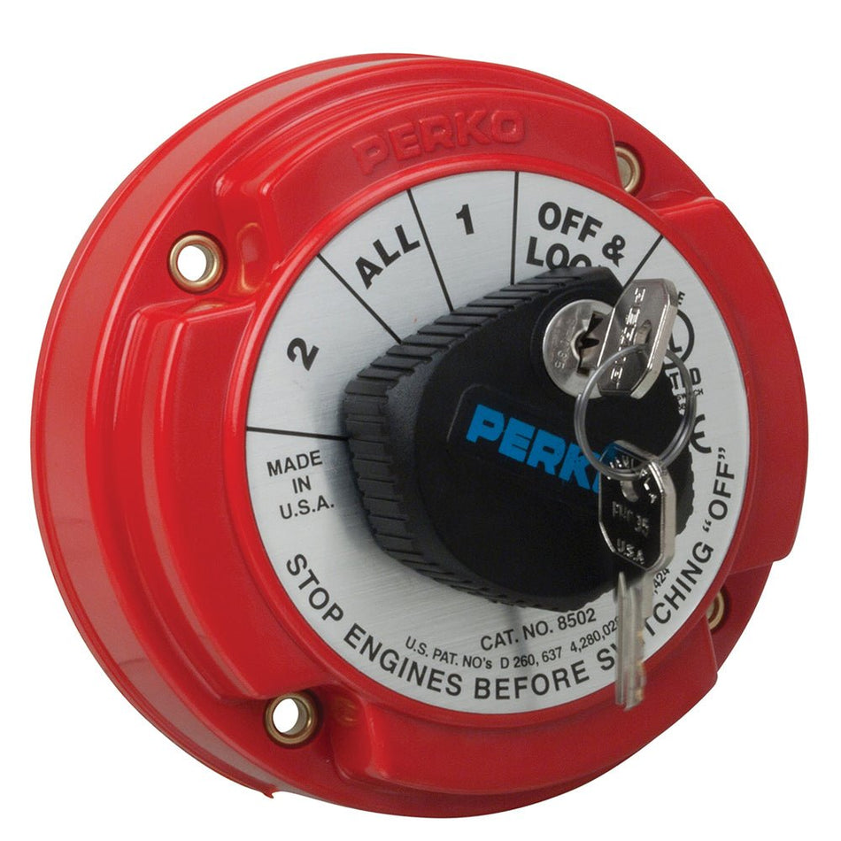 Perko Medium Duty Battery Selector Switch w/Key Lock - 8502DP