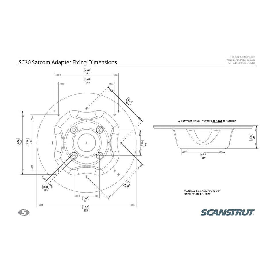 Scanstrut SC30 Satcom Mount