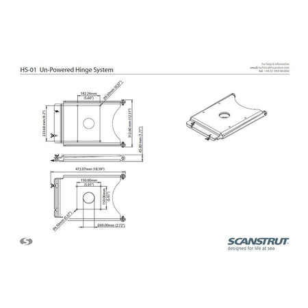 Scanstrut Un-Powered Hinge System f/PowerTower&reg;