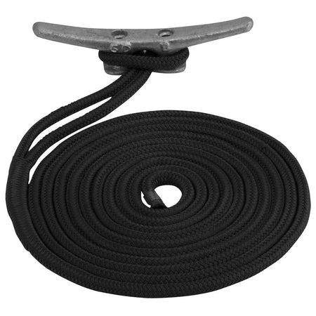 Sea-Dog Double Braided Nylon Dock Line - 1/2" x 10&#39; - Black