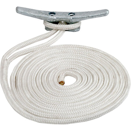 Sea-Dog Double Braided Nylon Dock Line - 1/2" x 30&#39; - White