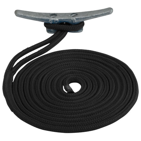 Sea-Dog Double Braided Nylon Dock Line - 5/8" x 20&#39; - Black