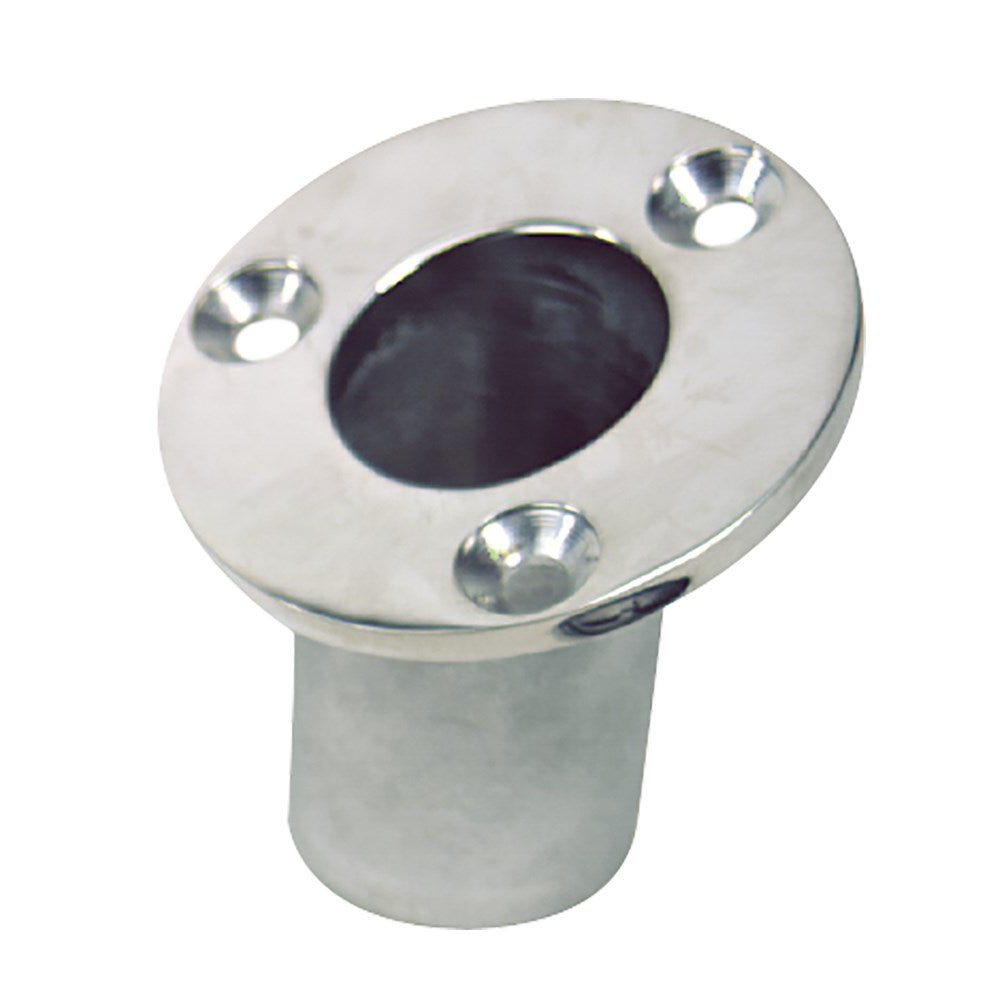 Sea-Dog Flush Mount Flagpole Socket - 25&deg; - 1-1/4" ID - 316 Stainless Steel