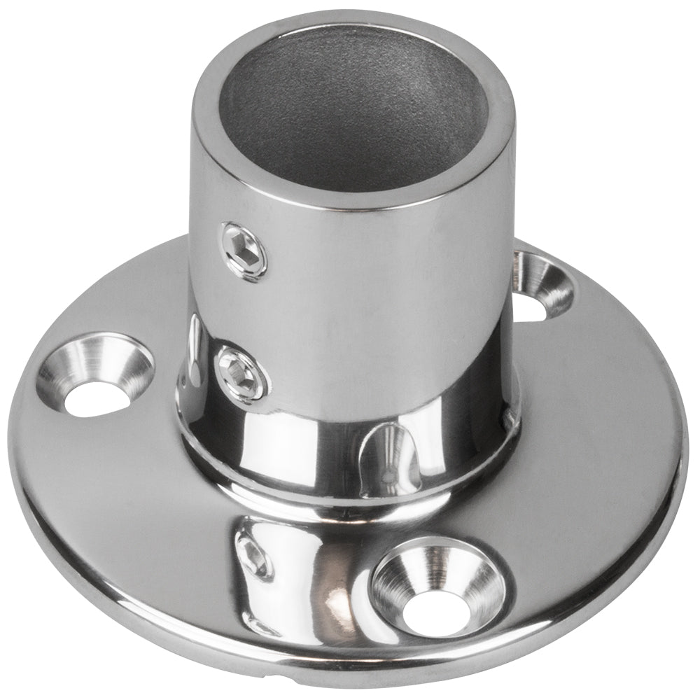 Sea-Dog Rail Base Fitting 2-3/4" Round Base 90&deg; 316 Stainless Steel - 1" OD