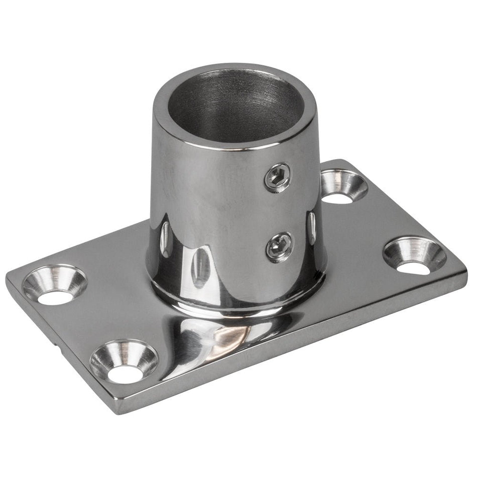 Sea-Dog Rail Base Fitting Rectangular Base 90&deg; 316 Stainless Steel - 1-7/8" x 3-3/16" - 1" OD