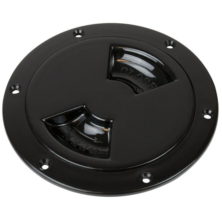 Sea-Dog Smooth Quarter Turn Deck Plate - Black - 8"