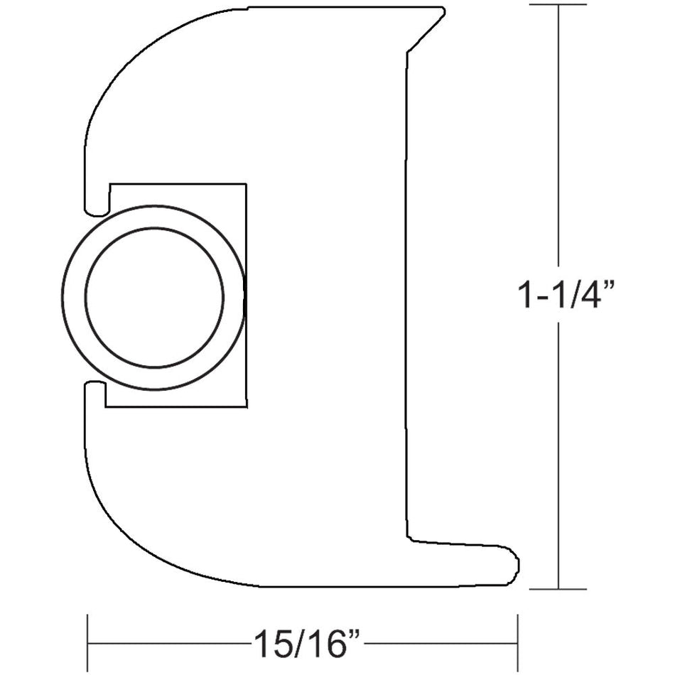 TACO Flex Vinyl Rub Rail Kit - White w/White Insert - 50' - V11-3447WWK50-2