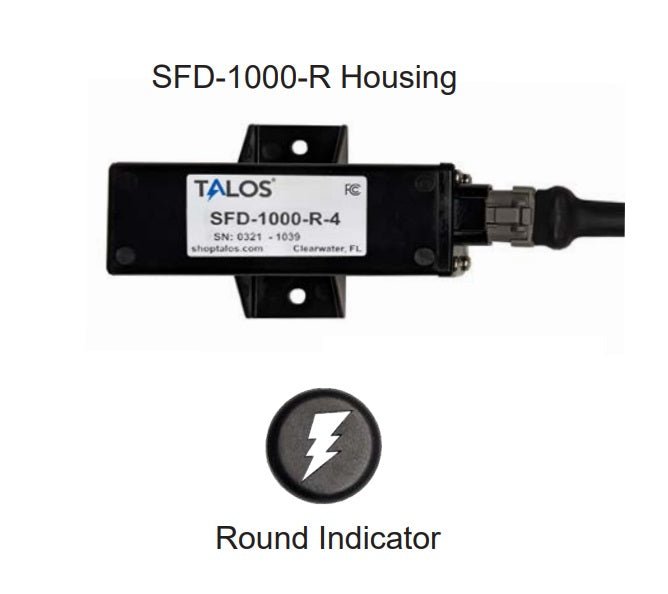 Talos SFD1000R Black Round Flush Mount Lightning Detector with 10ft Cable