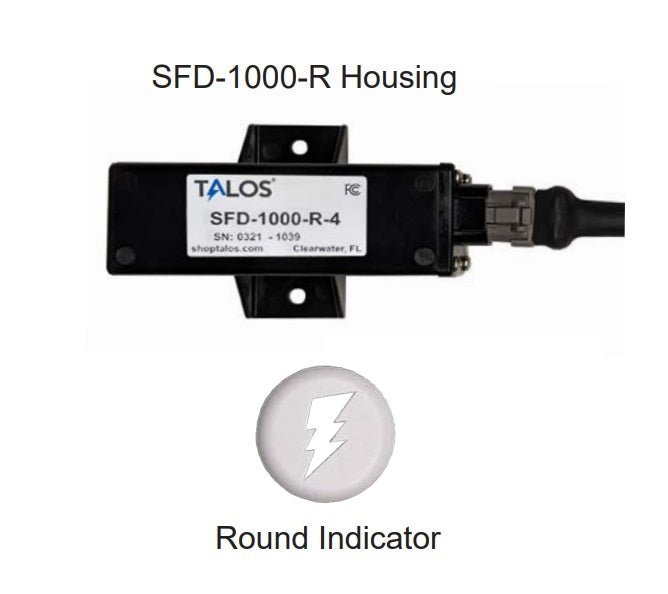 Talos SFD1000R White Round Flush Mount Lightning Detector with 3ft Cable