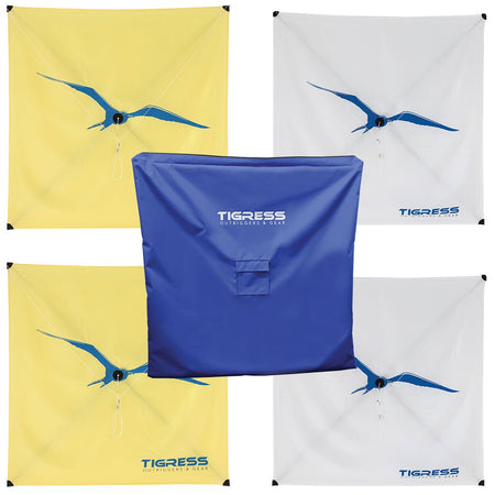 Tigress Kite Kit - 2-All Purpose Yellow, 2-Specialty White &amp; Storage Bag