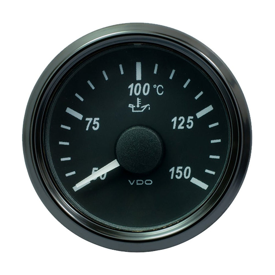 VDO SingleViu 52mm (2-1/16") Oil Temp. Gauge - 150&deg; C - 322-18 Ohm