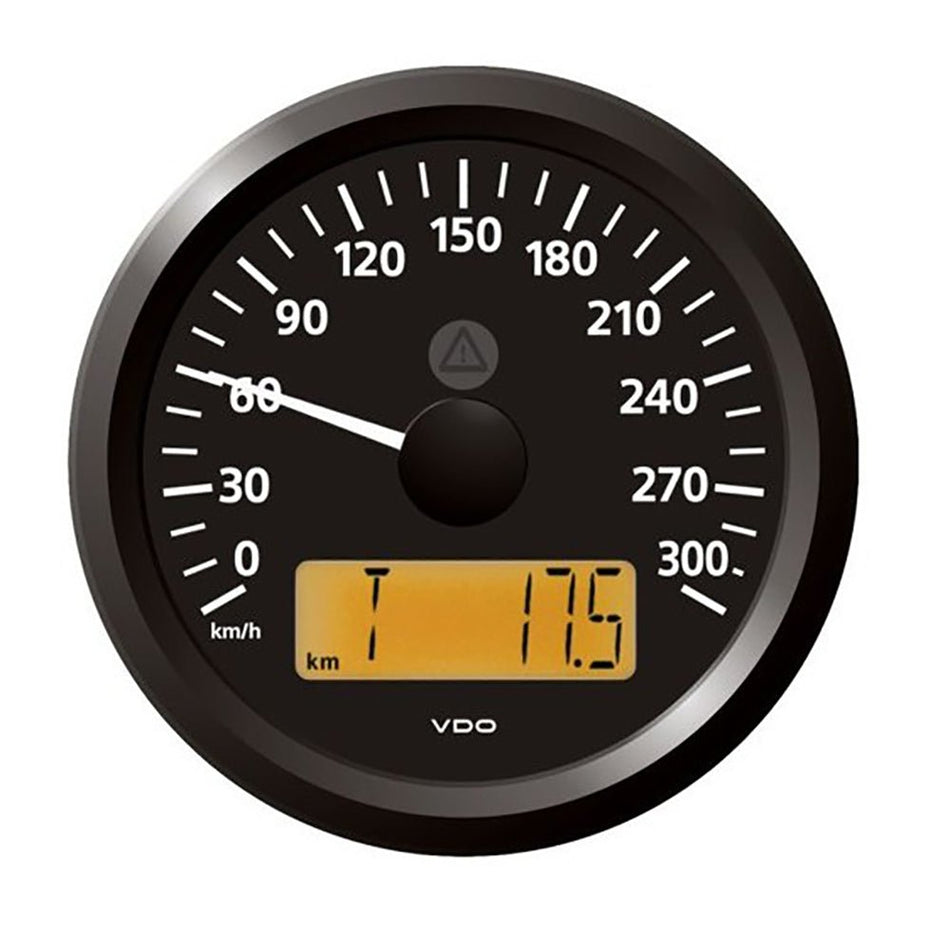 Veratron 3-3/8" (85 mm) ViewLine Speedometer - 0 to 300 KMH - 12/24V - Black Dial &amp; Triangular Bezel