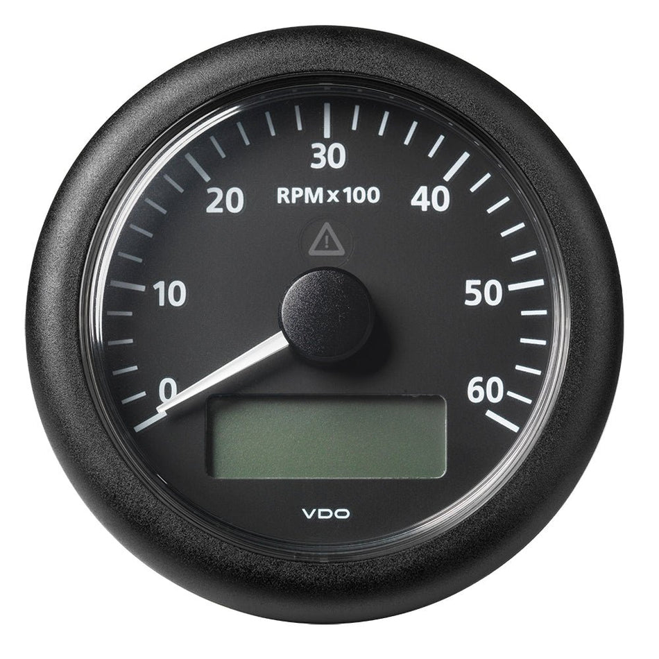 Veratron 3-3/8" (85MM) ViewLine Tachometer w/Multi-Function Display - 0 to 6000 RPM - Black Dial &amp; Bezel