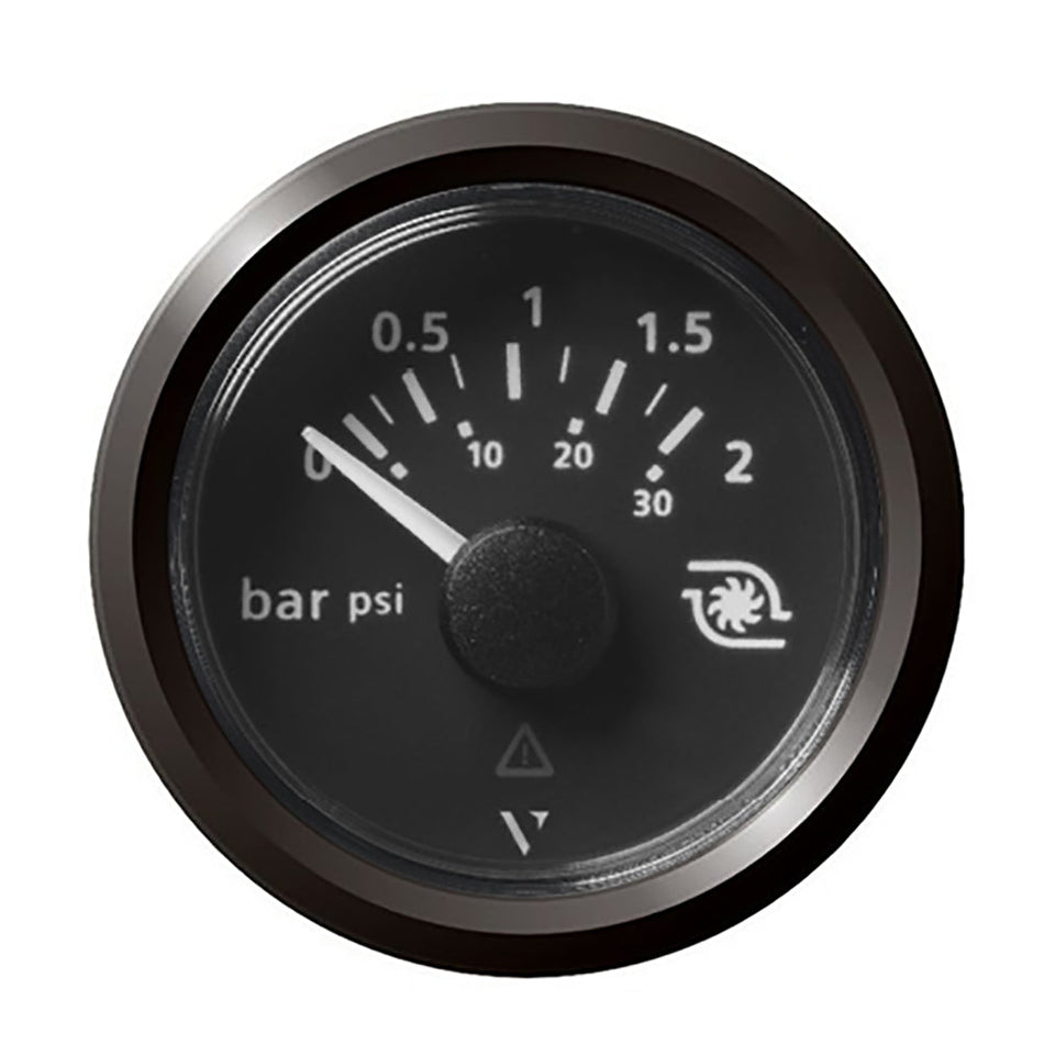 Veratron 52MM (2-1/16") ViewLine Boost Pressure Gauge 2 Bar/30 PSI - Black Dial &amp; Triangular Bezel