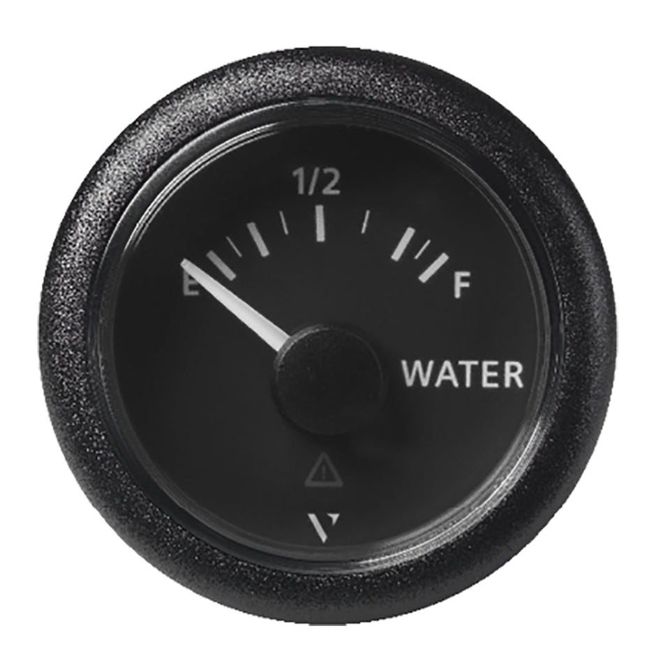 Veratron 52MM (2-1/16") ViewLine Fresh Water Resistive - Empty/Full - 3 to180 OHM - Black Dial &amp; Round Bezel