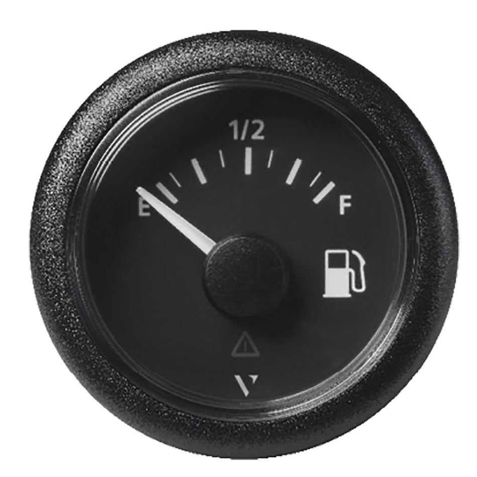 Veratron 52MM (2-1/16") ViewLine Fuel Level Gauge Empty/Full - 240-33.5 OHM - Black Dial &amp; Round Bezel