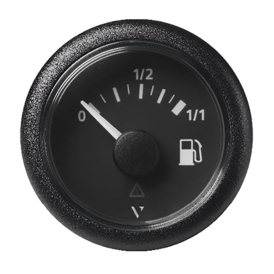 Veratron 52mm (2-1/16") ViewLine Fuel Tank Level Gauge - 0 to 1/1 - Black Dial &amp; Round Bezel