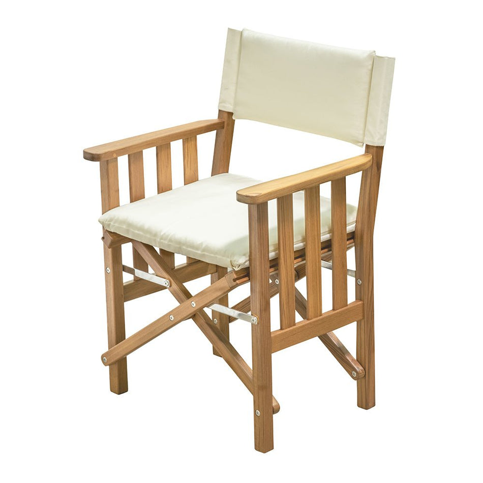 Whitecap Director&#39;s Chair II w/Cream Cushion - Teak