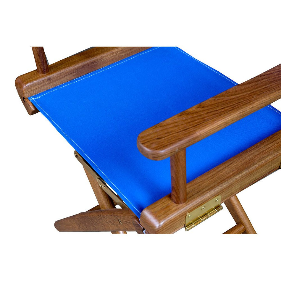 Whitecap Director&#39;s Chair w/Blue Seat Covers - Teak