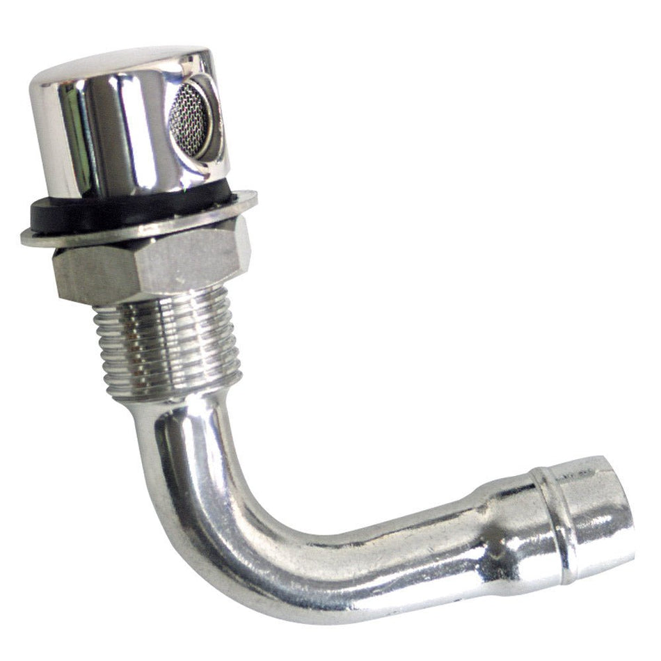 Whitecap Fuel Vent - Round Head, 90 Degree, 5/8" Hose