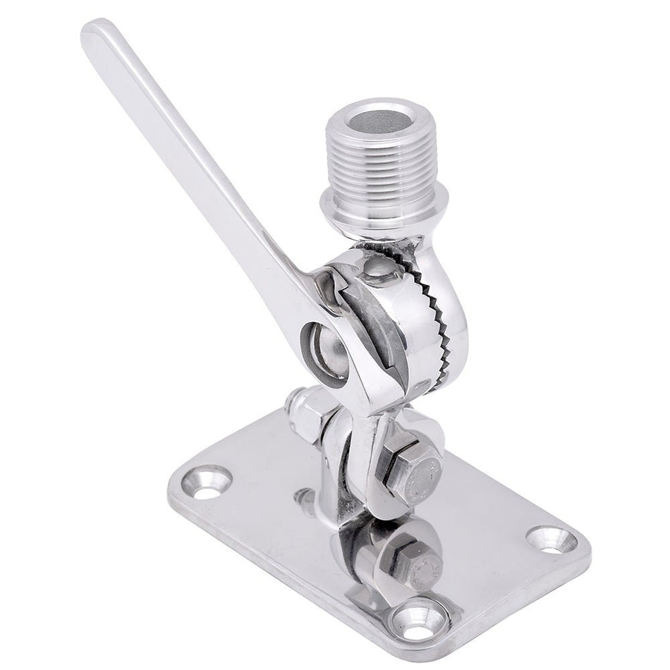 Whitecap Ratchet Antenna Mount - 316 Stainless Steel - S-1802C