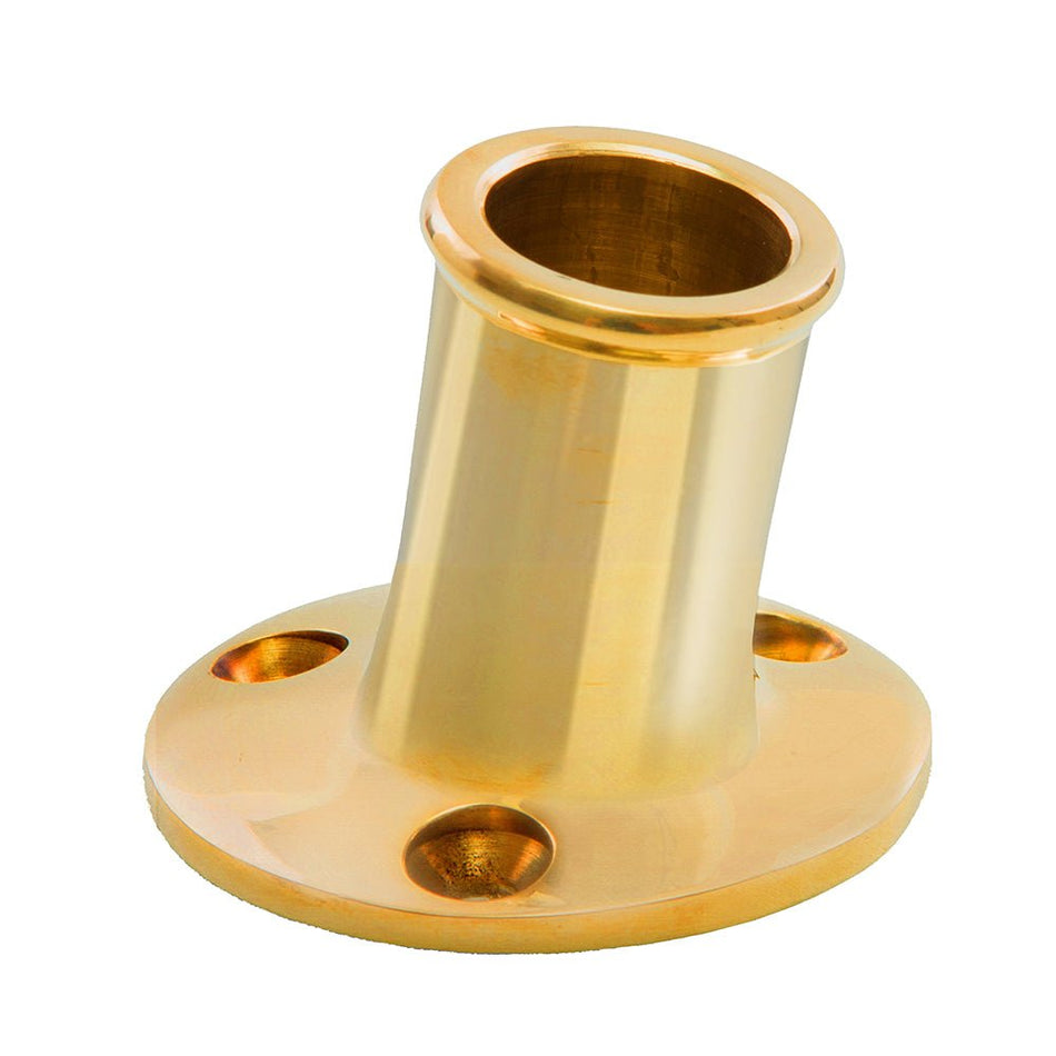 Whitecap Top-Mounted Flag Pole Socket Polished Brass - 3/4" ID