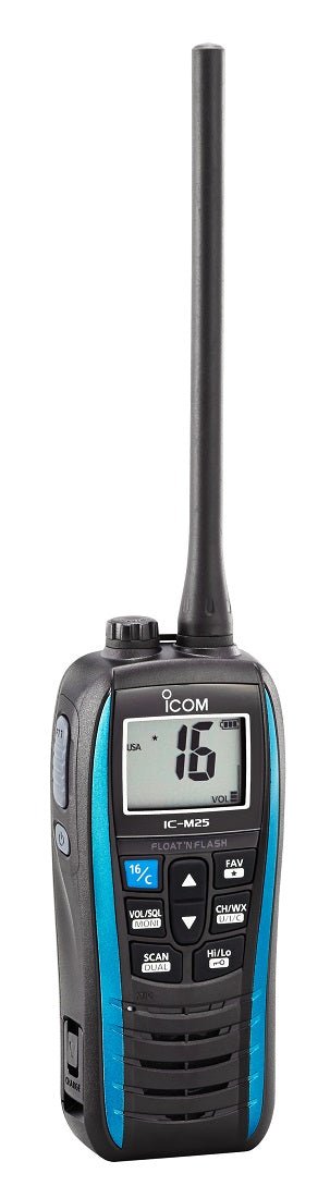 Icom M25 Floating Handheld Vhf Marine Blue 6 Watts - BLDMarine