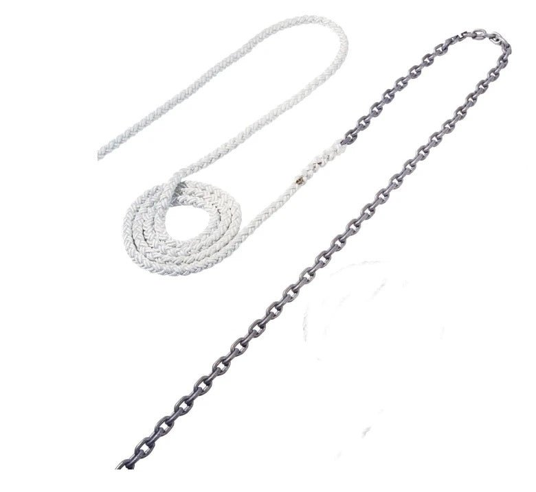 Maxwell 15' Of 1/4"" Ht Chain Splice To 150' Of 1/2"" Nylon Brait Line - BLDMarine