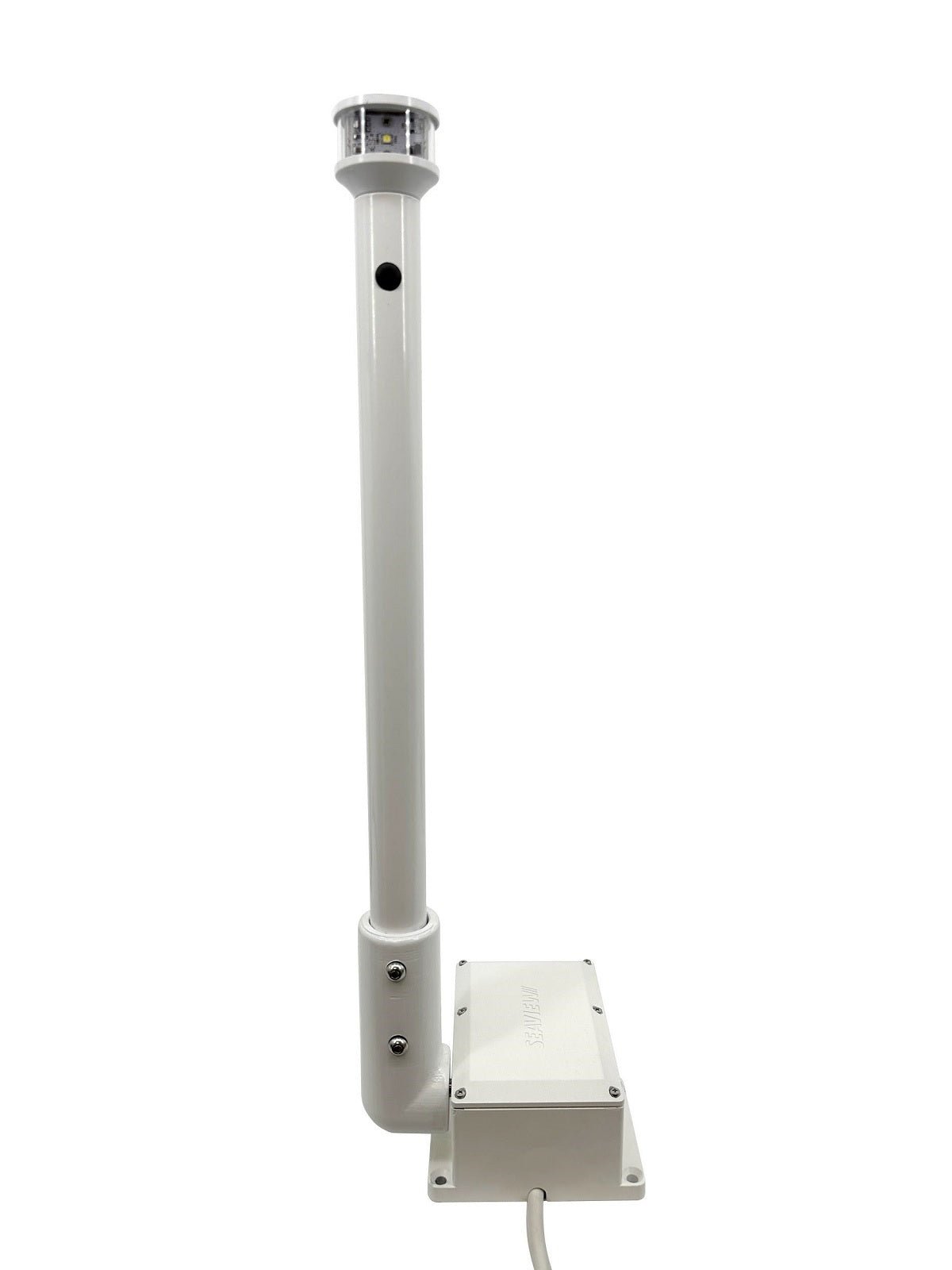 Seaview 12"" Light Post Electrically Folding Requires Light Bar Top - BLDMarine